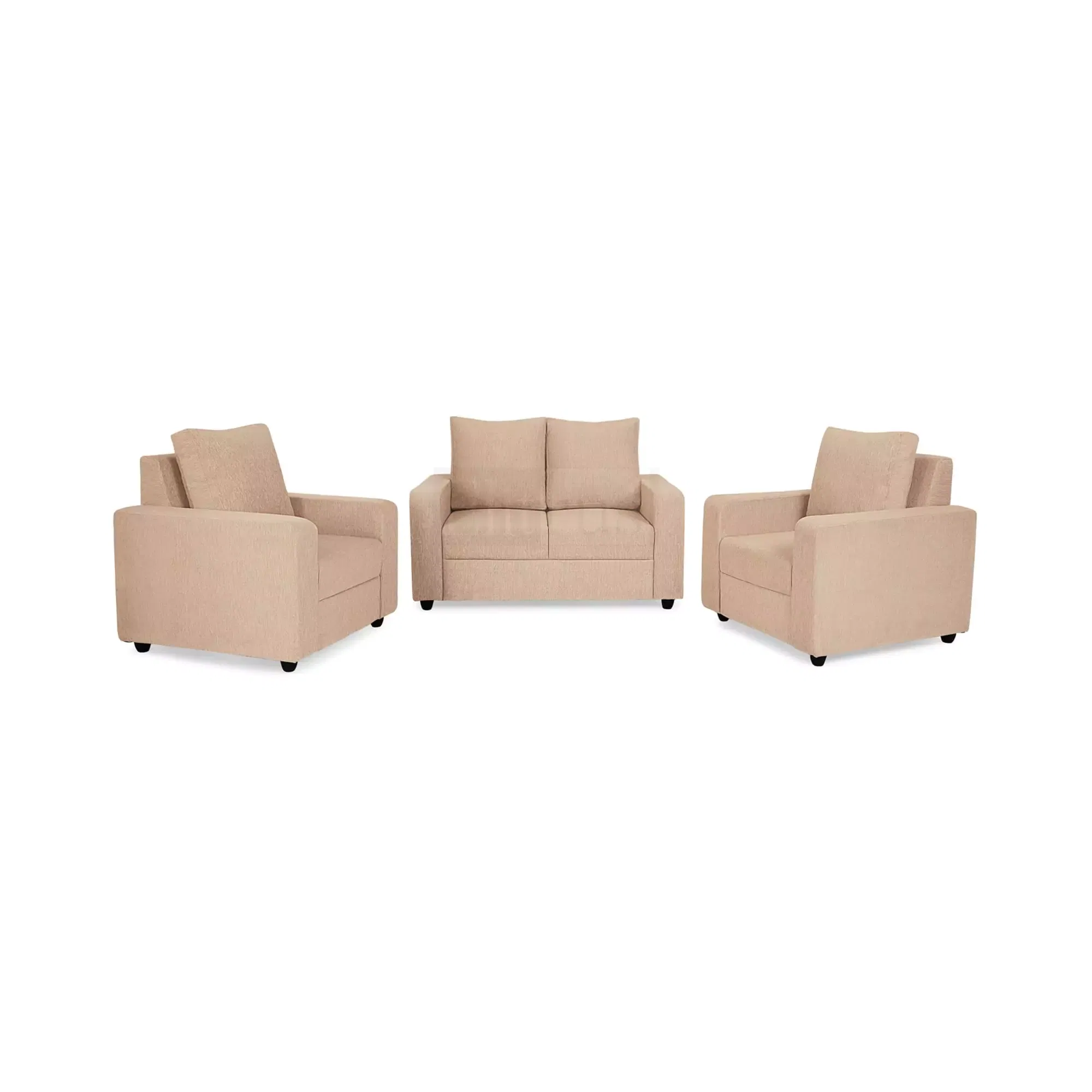 Combo 17 -Â Klassik Beige 2 Seater + 1 Seater + 1 Seater Sofa by Elitrus