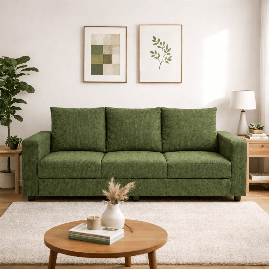 Klassik Green 3 Seater Sofa by Elitrus 