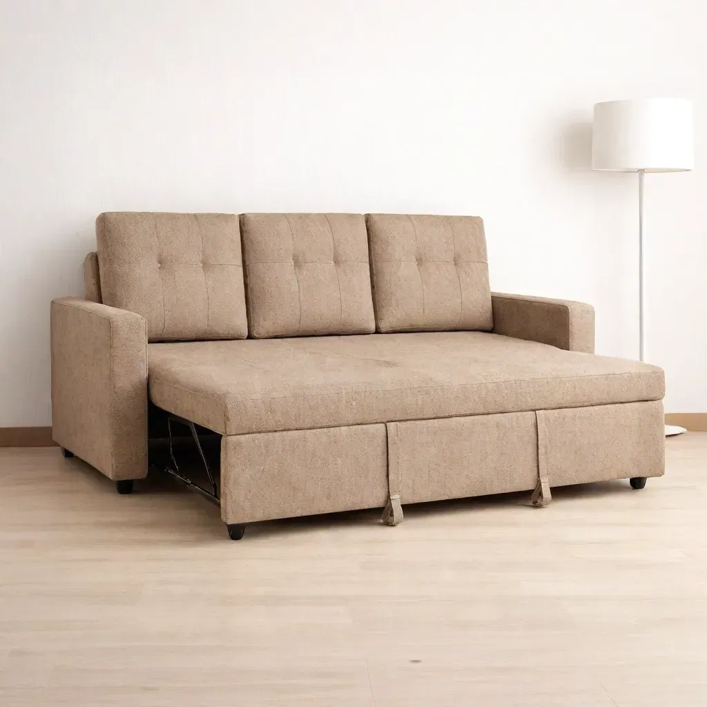 Beige Sofa Cum Bed | 3 Seater |Elitrus